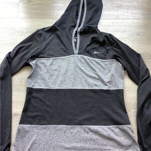 Nike Black and Gray Long Sleeve Sweatshirt